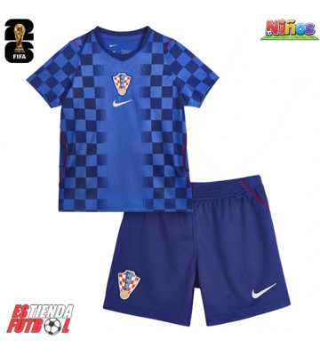 Croacia Segunda Equipación Niños Mundial 2026 Manga Corta (+ Pantalones cortos)